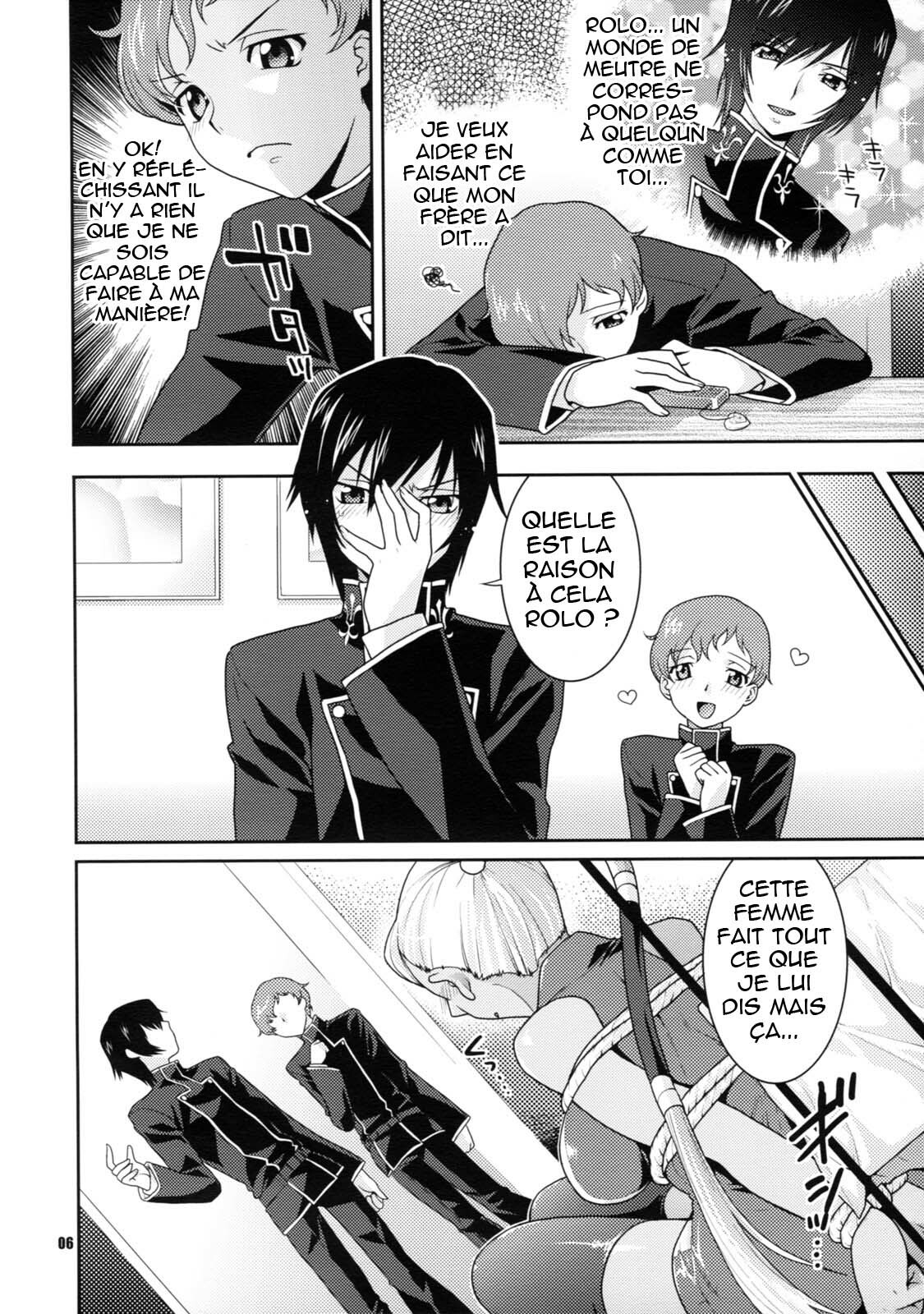 (C74) [NEKOMATAYA (Nekomata Naomi)] Kamen no Shita no Mitsu jou (Code Geass) [French] [nekomataya.webatu.com] page 6 full