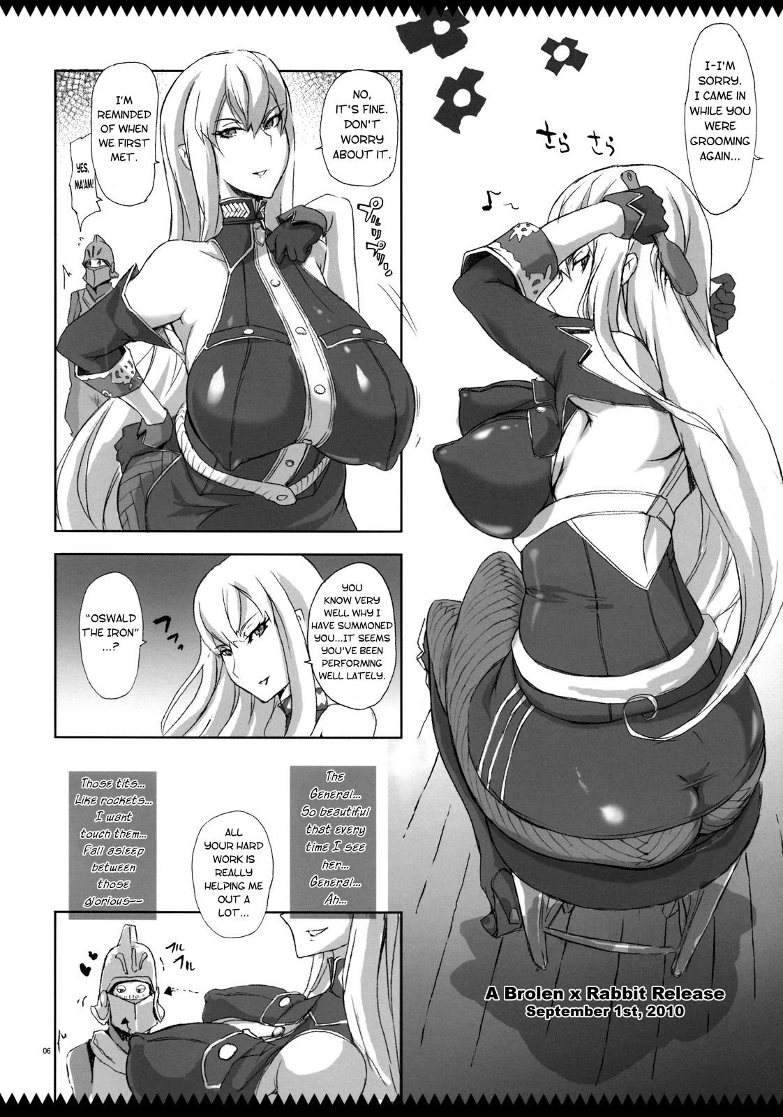 (C76) [YA-ZY (Yunioshi)] Joukan wa Valkyria | My General, My Valkyria (Valkyria Chronicles) [English] [Brolen & The Randy Rabbit] page 5 full