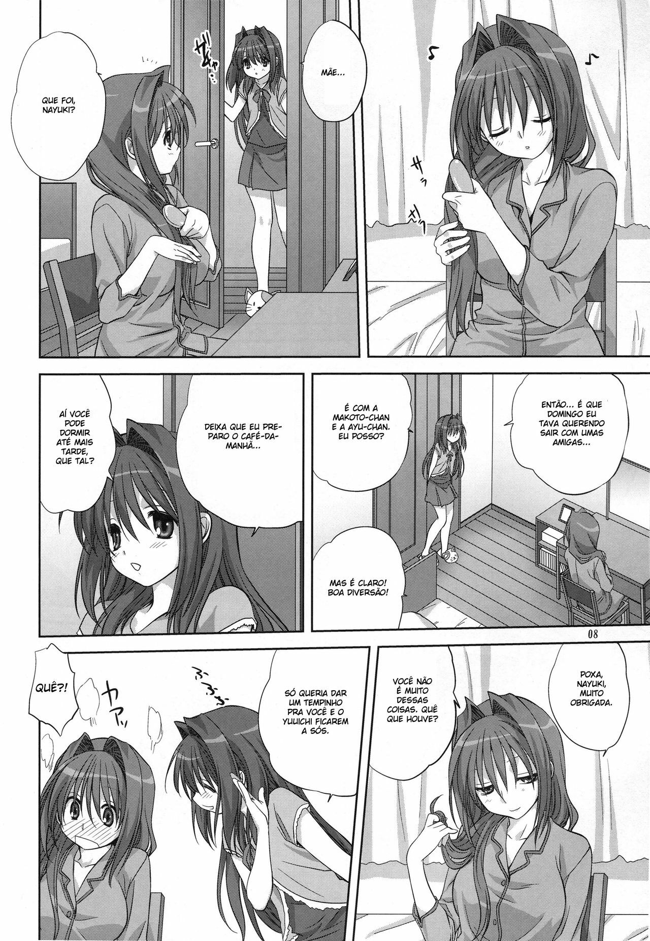 (C78) [Mitarashi Club (Mitarashi Kousei)] Akiko-san to Issho 6 (Kanon) [Portuguese-BR] [BartSSJ] page 8 full