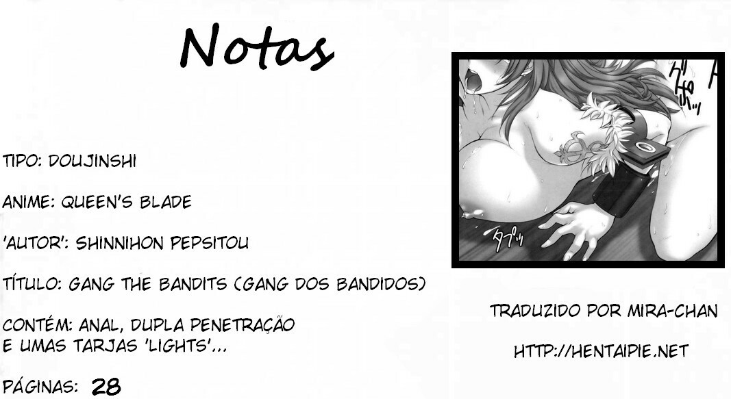 (C76) [Shinnihon Pepsitou (St.germain-sal)] Gang the Bandits (Queen's Blade) [Portuguese-BR] [Mira-chan] page 3 full