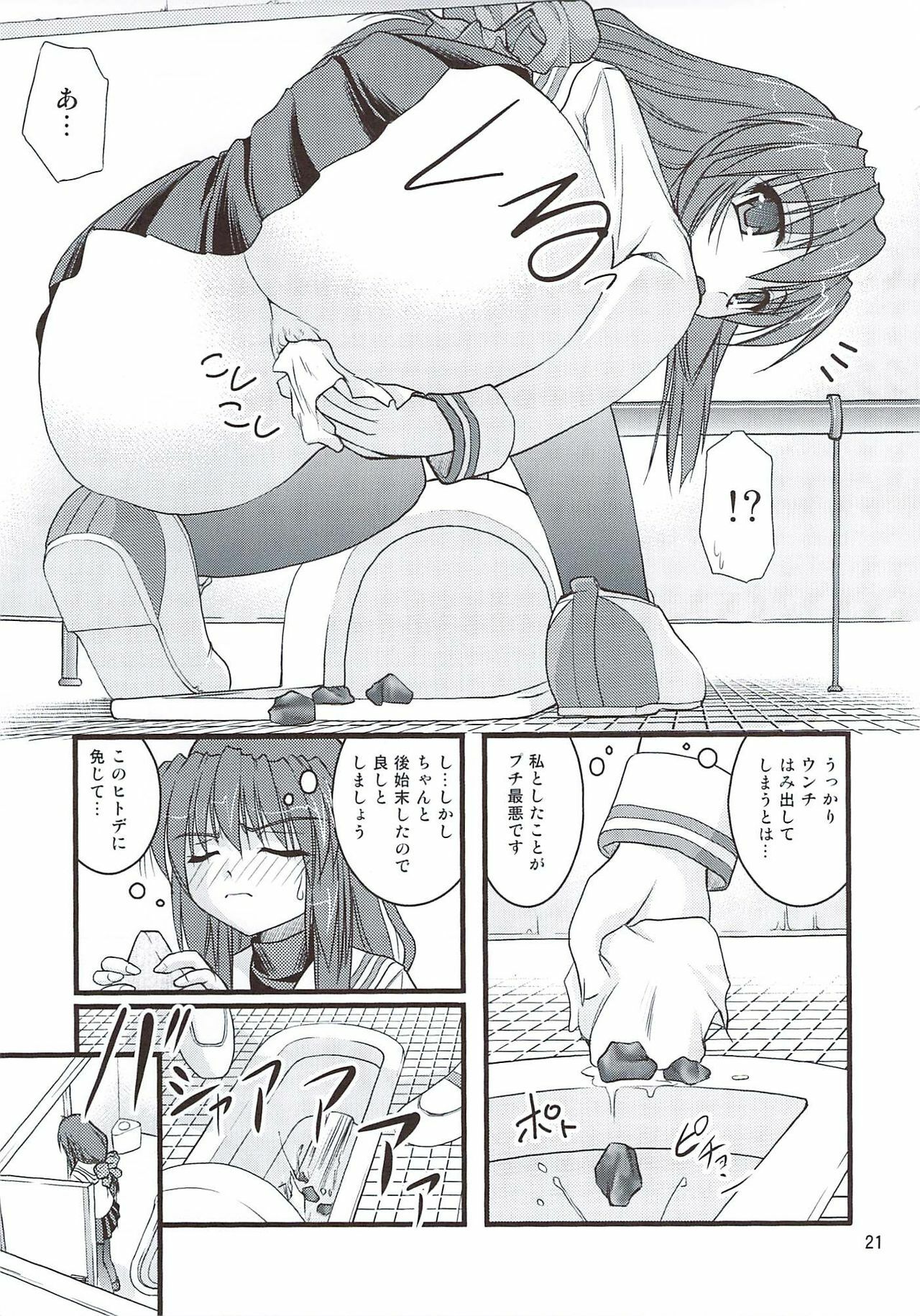 (C78) [Juicy Fruits (Satomi Hidefumi)] Bou Yuumei Koukou Joshi Toilet Tousatsu 2-jigen Bishoujo Hen Vol. 4 (Clannad) page 21 full