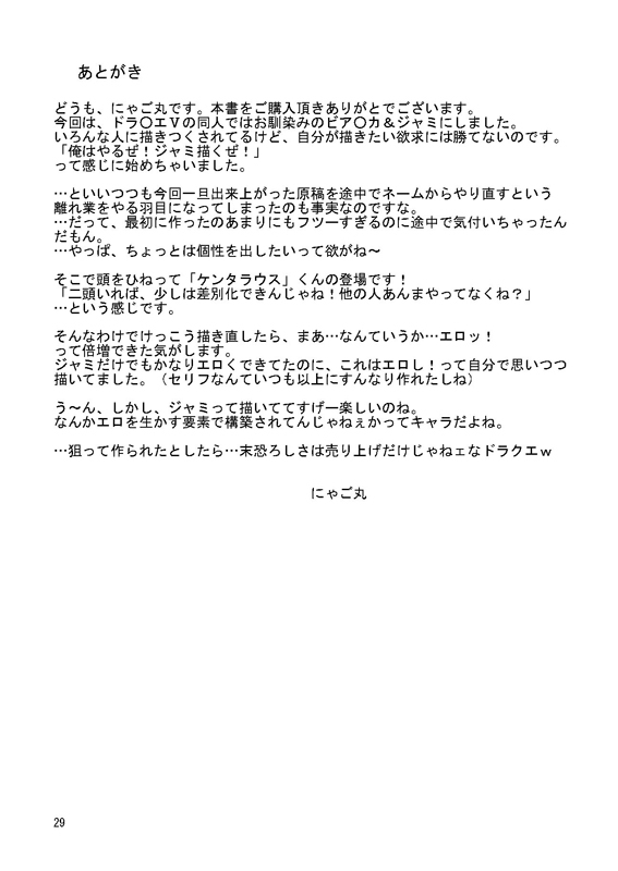 (SC47) [Cat Tower (Nyagomaru)] Zetsurin Inba 2-tou (Dragon Quest V) page 29 full