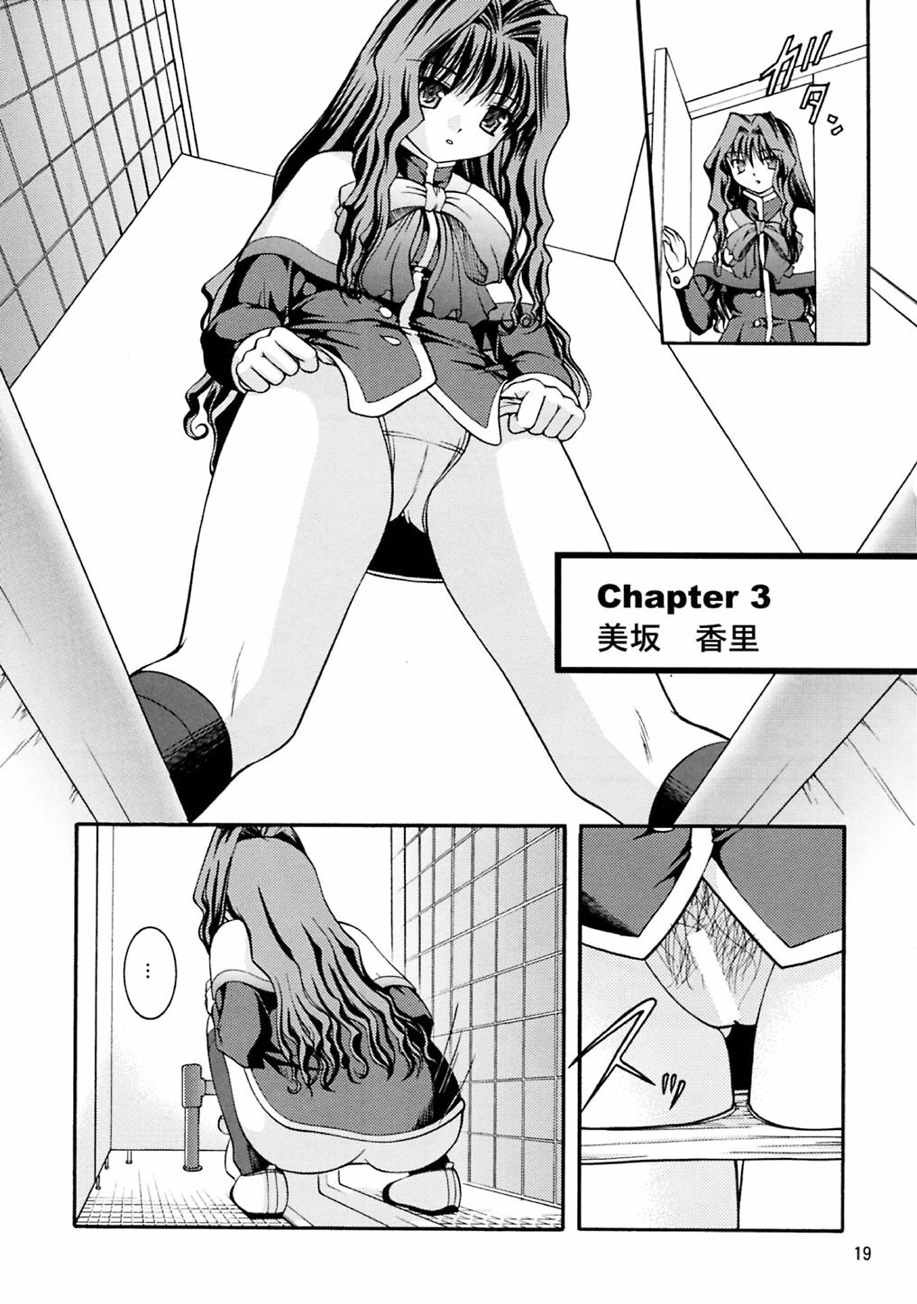 (COMIC1☆3) [Juicy Fruits (Satomi Hidefumi)] Bou Yuumei Koukou Joshi Toilet Tousatsu 2-jigen Bishoujo Hen Vol. 2 (Kanon) page 18 full