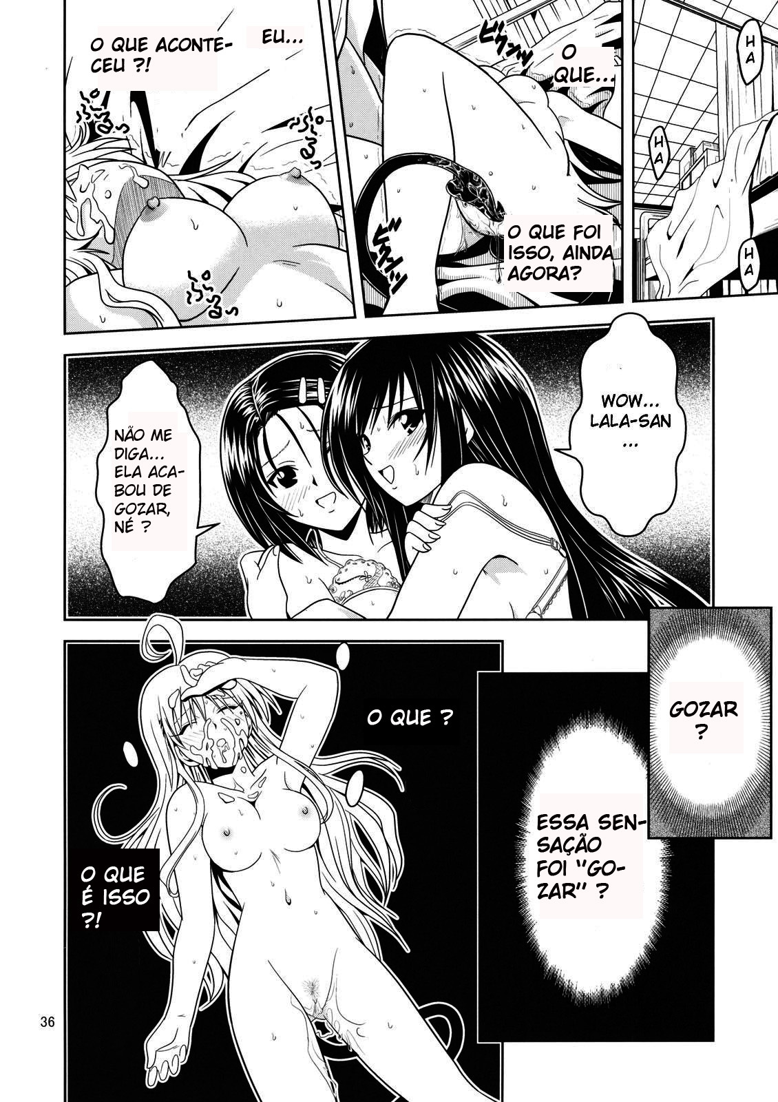 [Gangontou (Fukori)] Anoko-tachi ga Taihen na Koto ni Nattemasu 2 (To LOVE-Ru) [Portuguese-BR] [Crono Strife] page 35 full