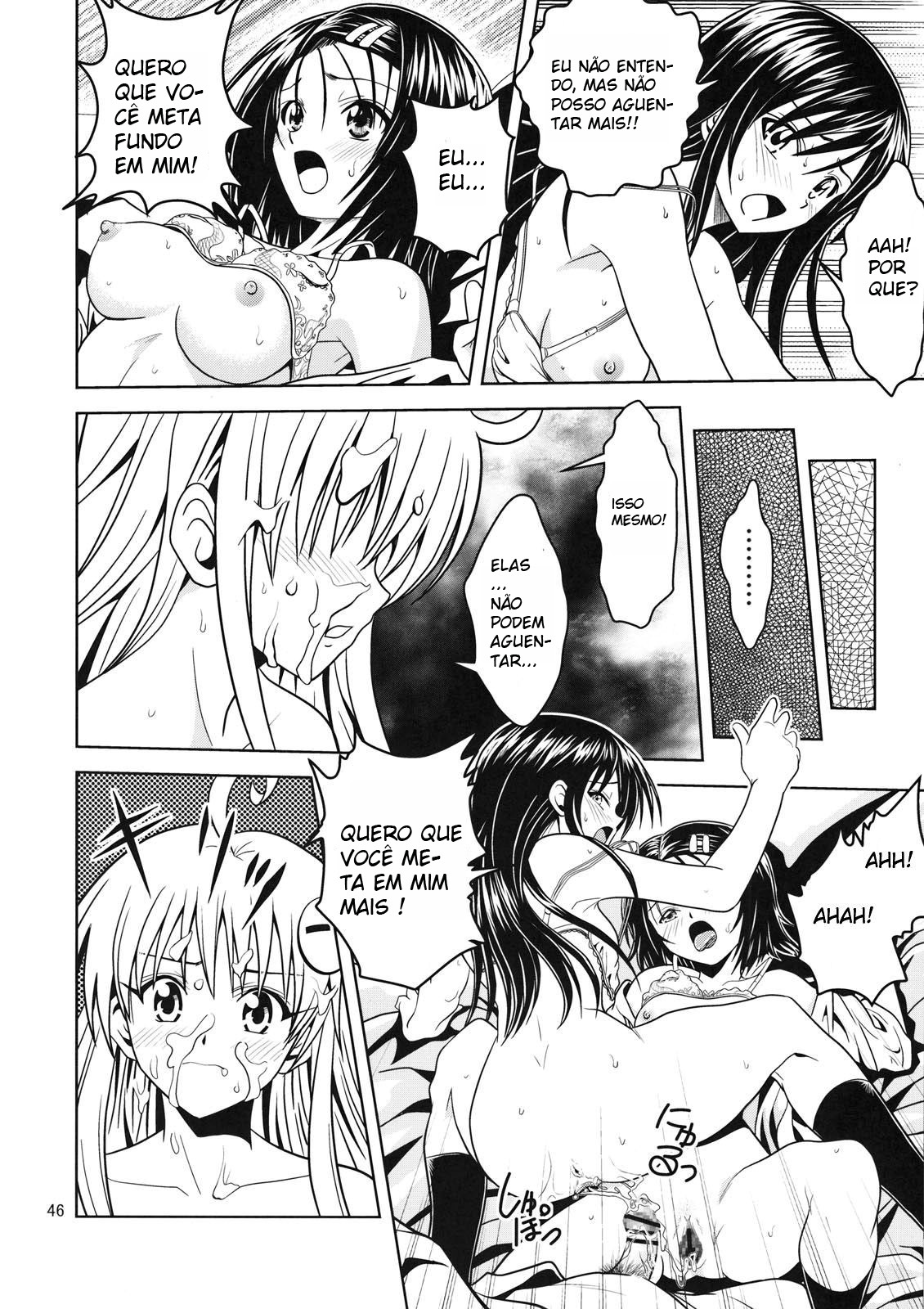 [Gangontou (Fukori)] Anoko-tachi ga Taihen na Koto ni Nattemasu 2 (To LOVE-Ru) [Portuguese-BR] [Crono Strife] page 45 full