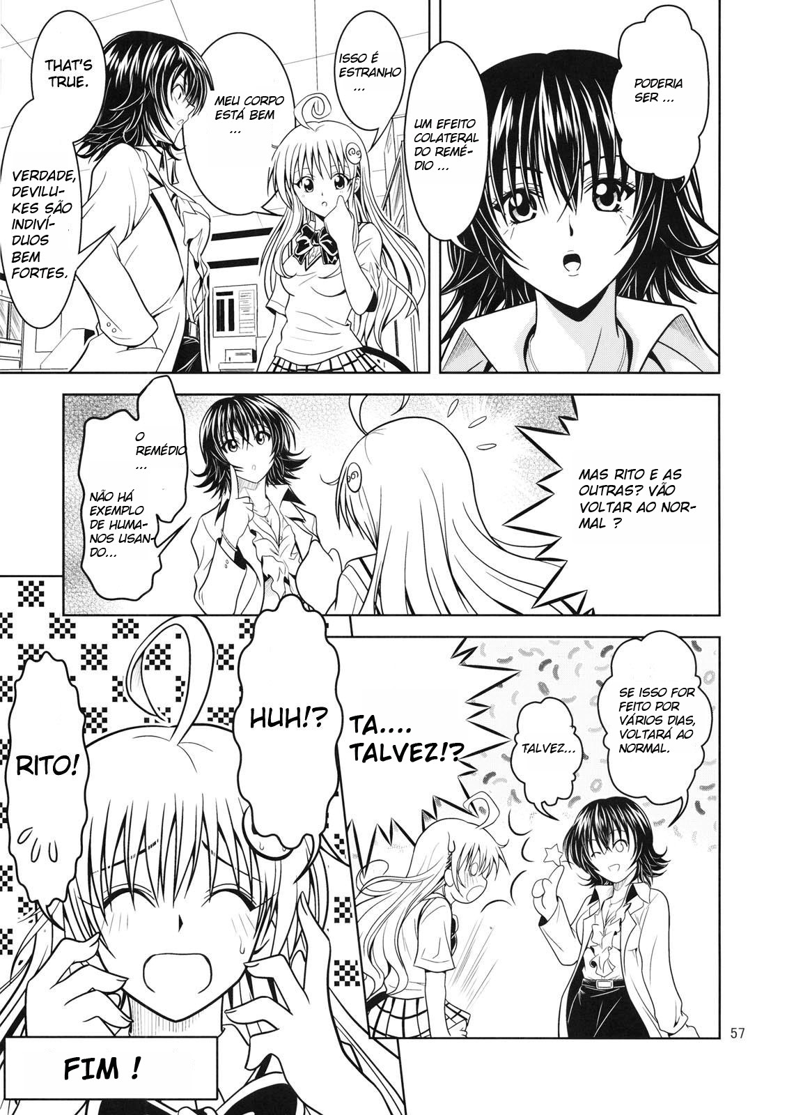 [Gangontou (Fukori)] Anoko-tachi ga Taihen na Koto ni Nattemasu 2 (To LOVE-Ru) [Portuguese-BR] [Crono Strife] page 56 full