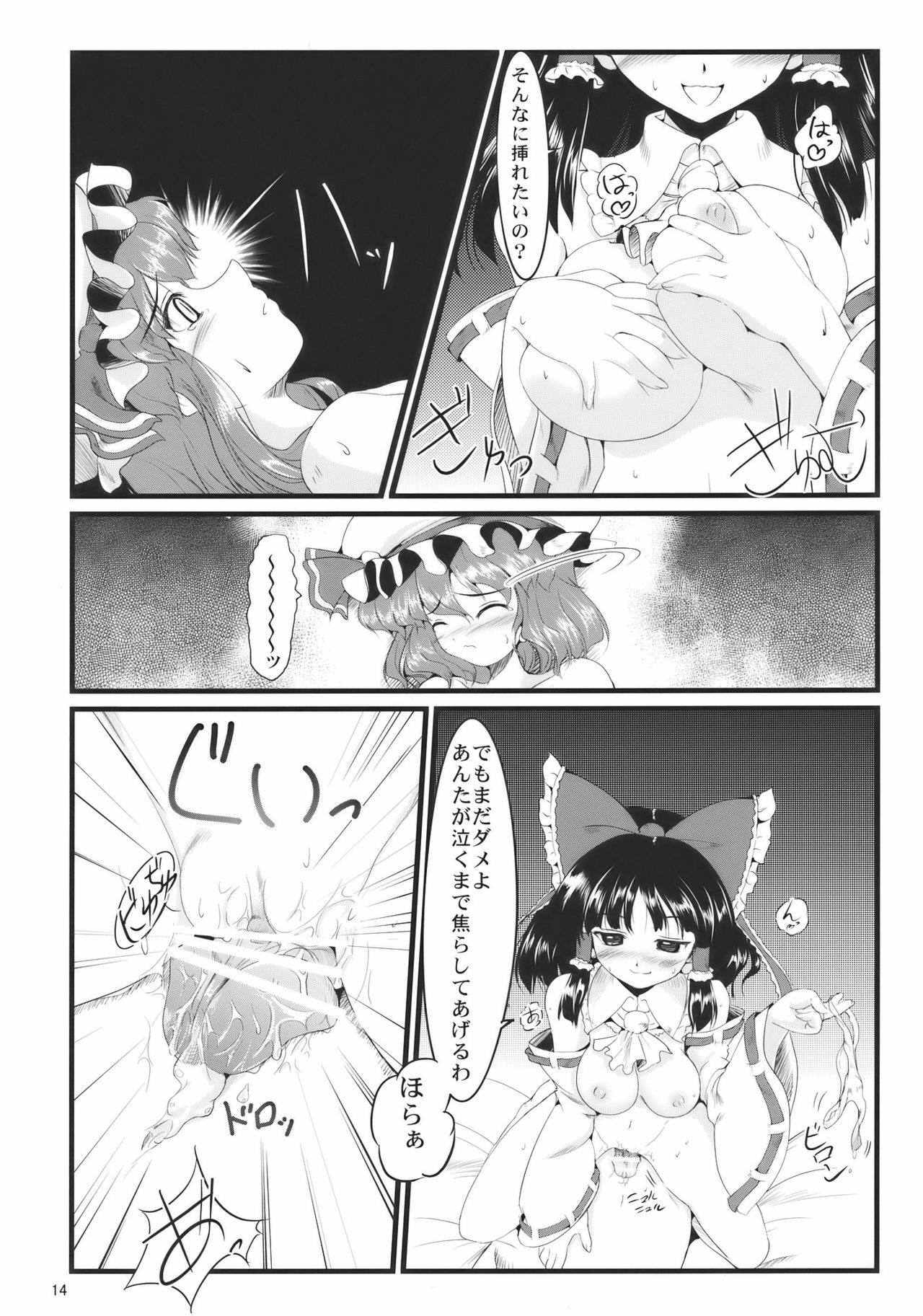 (C78) [LeimkissA (Nekohane Ryou)] Kouhaku Tenchuu (Touhou Project) page 14 full