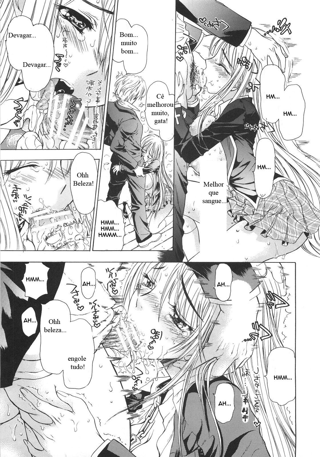 (COMIC1☆2) [Countack, Shoujo Gesshoku (Kojiki Ouji, Shimao Kazu)] VAMPIRE KISS (Rosario + Vampire) [Portuguese-BR] [Crono Strife] page 11 full