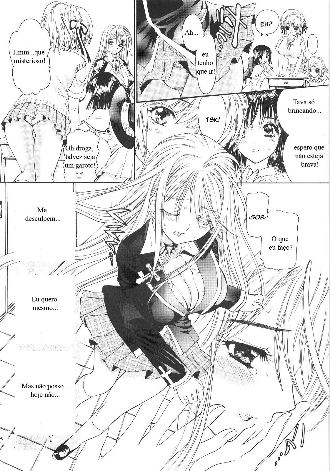 (COMIC1☆2) [Countack, Shoujo Gesshoku (Kojiki Ouji, Shimao Kazu)] VAMPIRE KISS (Rosario + Vampire) [Portuguese-BR] [Crono Strife] page 6 full