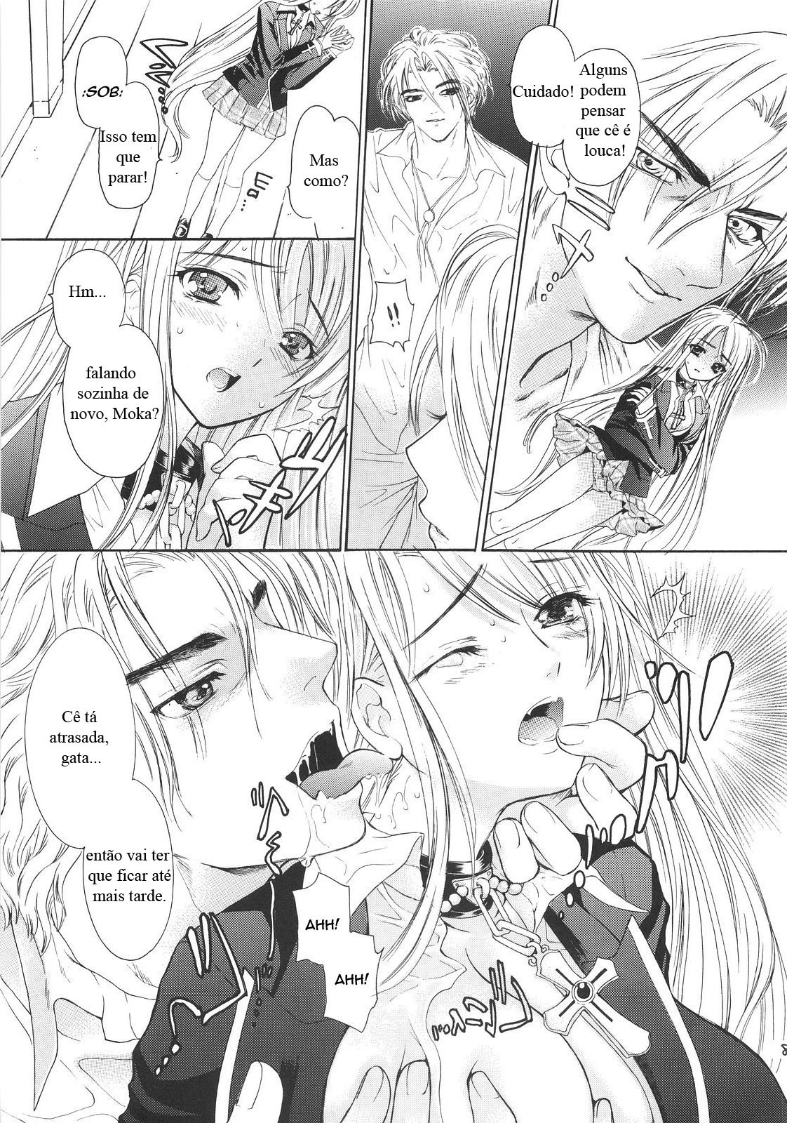 (COMIC1☆2) [Countack, Shoujo Gesshoku (Kojiki Ouji, Shimao Kazu)] VAMPIRE KISS (Rosario + Vampire) [Portuguese-BR] [Crono Strife] page 7 full