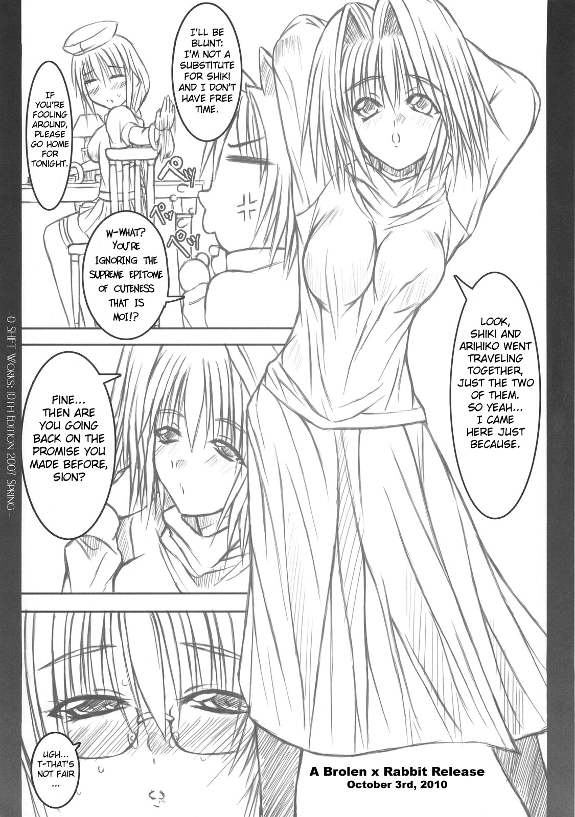 (COMIC1) [0 SHIFT (Rei)] Kanojo no Shoudou wa, Dare ni mo Rikairanai | Her Unfathomable Feelings (Tsukihime) [English] page 5 full