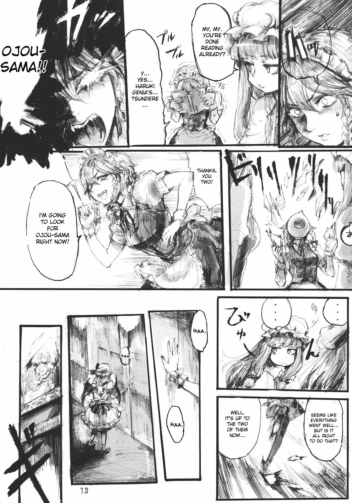 (C78) [DenpaYunYun (Osakana)] SEMPER EADEM ~Ikumoko no Mamani~ (Touhou Project) [English] [desudesu] page 13 full