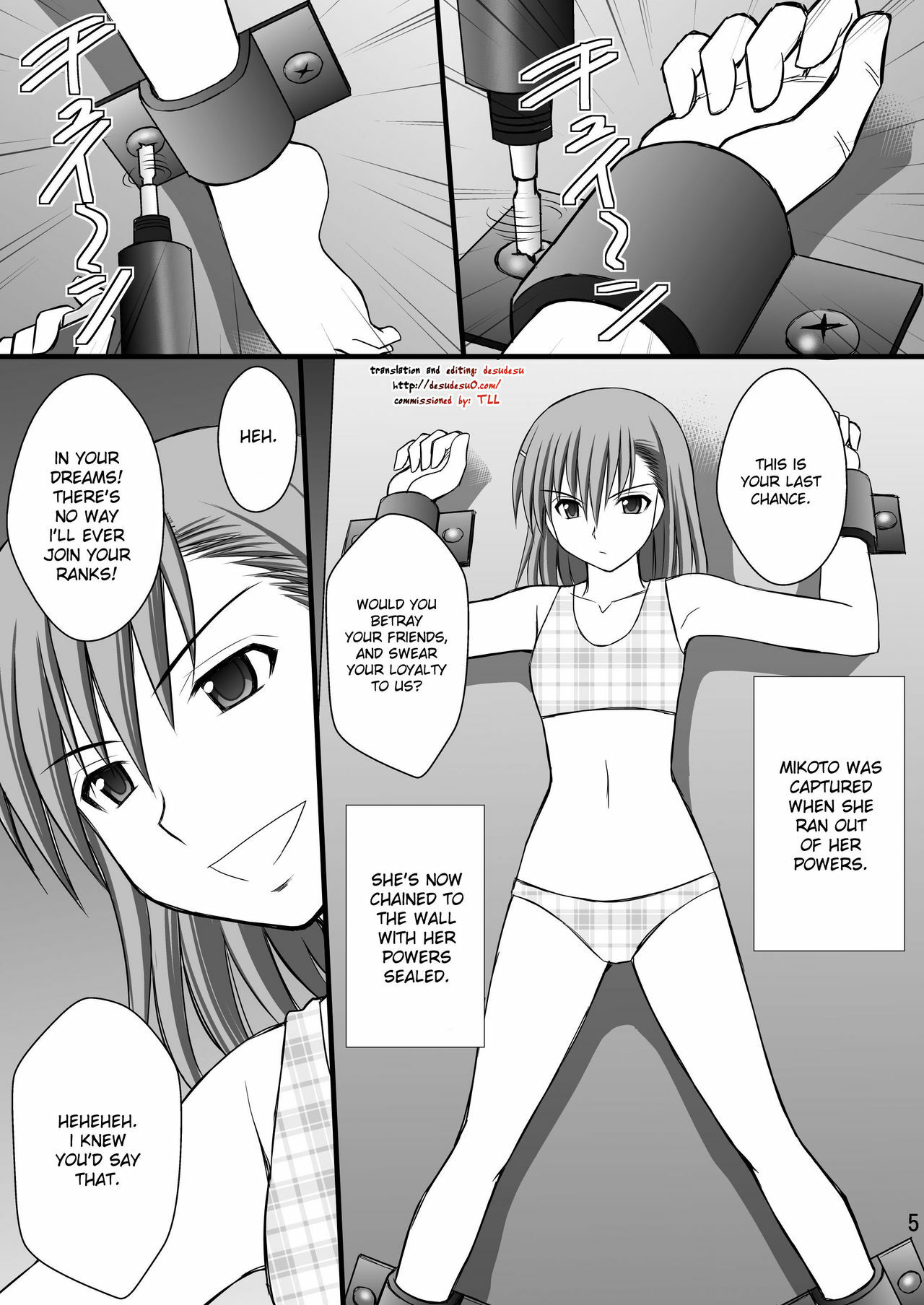 (C78) [Asanoya (Kittsu)] Seishin Houkai suru made Kusuguri makutte Ryoujoku shitemiru Test III | Rape and tickle test until one loses her sanity III(Toaru Majutsu no Index) [English] [DesuDes page 4 full