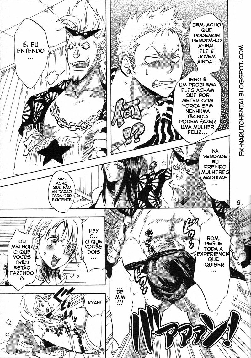 (C77) [Kurione-sha (YU-RI)] Yokujou Rensa ~Nami ver.~ (One Piece) [Portuguese-BR] [Walkers] page 6 full