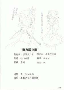 (C74) [Usotsukiya (Oouso)] Touhou Nyounyoumu (Touhou Project) [Chinese] [緋色汉化組] - page 21