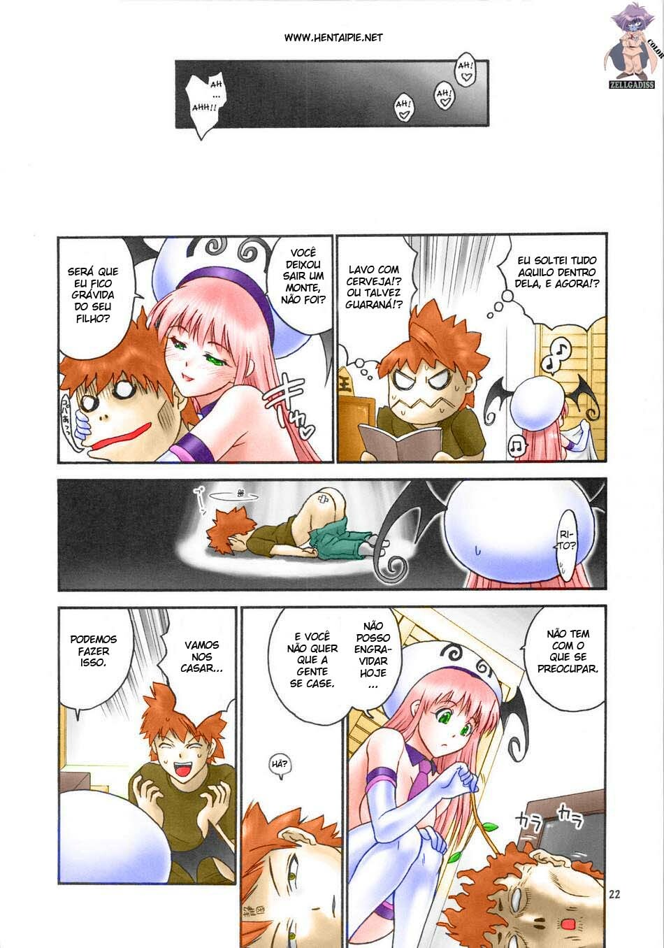 (C74) [Hellabunna (Iruma Kamiri)] TIGER DANCE & DRAGON (To Love-Ru) [Portuguese-BR] [Colorized] [Decensored] page 21 full