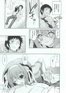 (SC46) [GUST (Harukaze Soyogu)] Sasa no Ha Haruhi to Kouichi Kyon. (Suzumiya Haruhi no Yuuutsu) - page 6