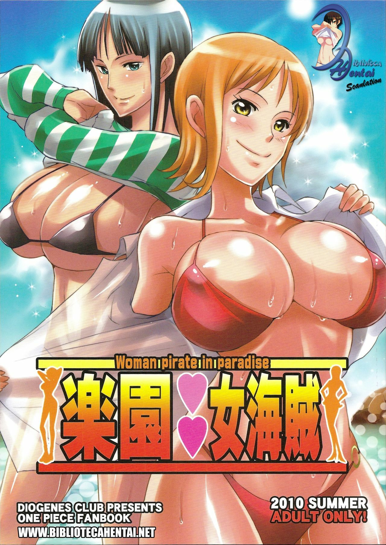 (C78) [Diogenes Club (Haikawa Hemlen)] Rakuen Onna Kaizoku - Woman Pirate in Paradise (One Piece) [Spanish] {Biblioteca Hentai} page 1 full