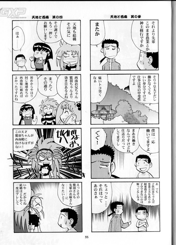 [T2-UNIT & MAD MAC (Franken N)] Oku-sama no Hadaka wa Takaku Tsuku (Tenchi Muyou! GXP) page 35 full