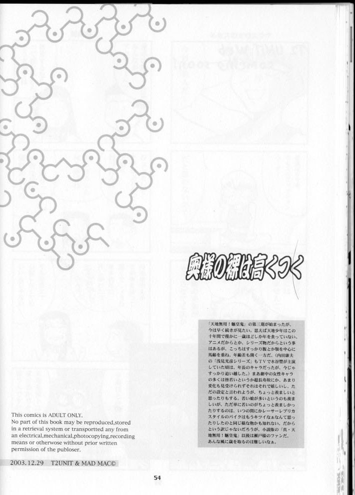 [T2-UNIT & MAD MAC (Franken N)] Oku-sama no Hadaka wa Takaku Tsuku (Tenchi Muyou! GXP) page 54 full