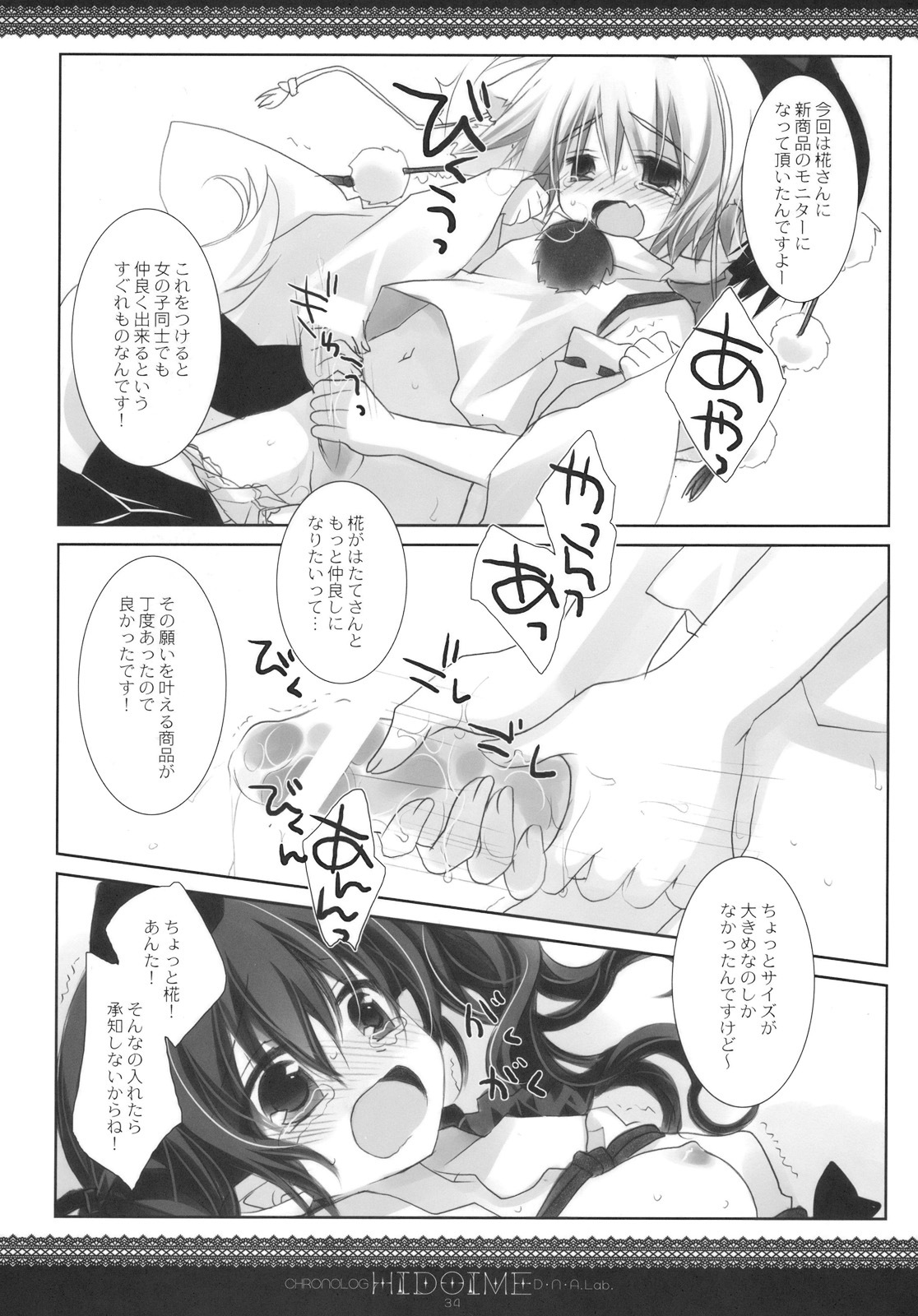 (SC48) [CHRONOLOG, D.N.A.Lab. (Sakurazawa Izumi, Miyasu Risa)] HIDOIME (Touhou Project) page 34 full