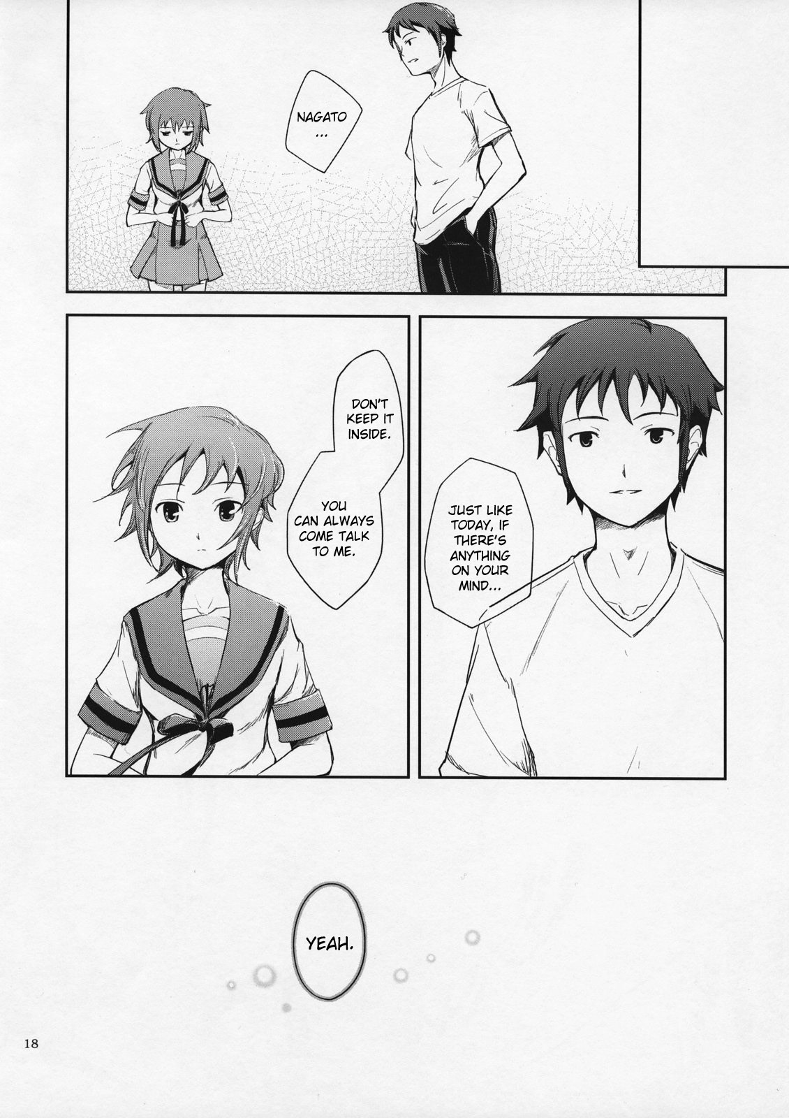 (C72) [Wechselhaft (Kima-gray)] Secret Eyes - She said ''So...'' (The Melancholy of Haruhi Suzumiya) [English] [redCoMet] page 18 full