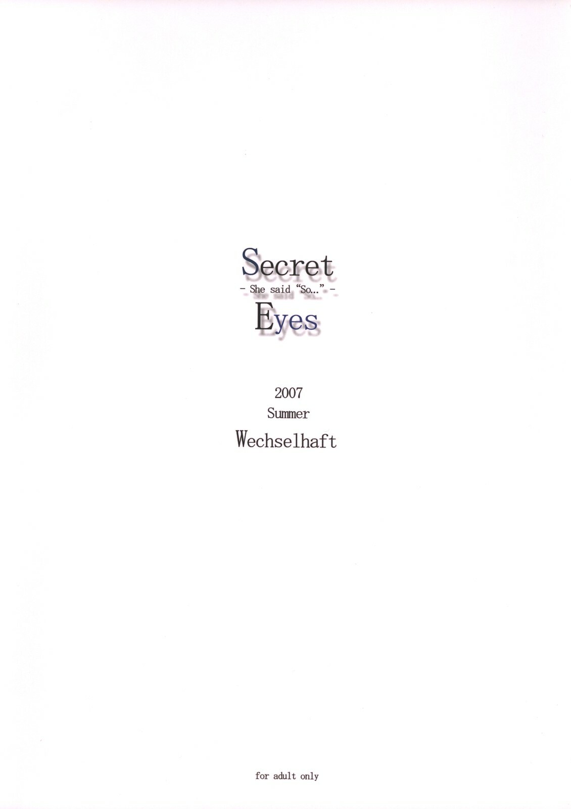 (C72) [Wechselhaft (Kima-gray)] Secret Eyes - She said ''So...'' (The Melancholy of Haruhi Suzumiya) [English] [redCoMet] page 23 full