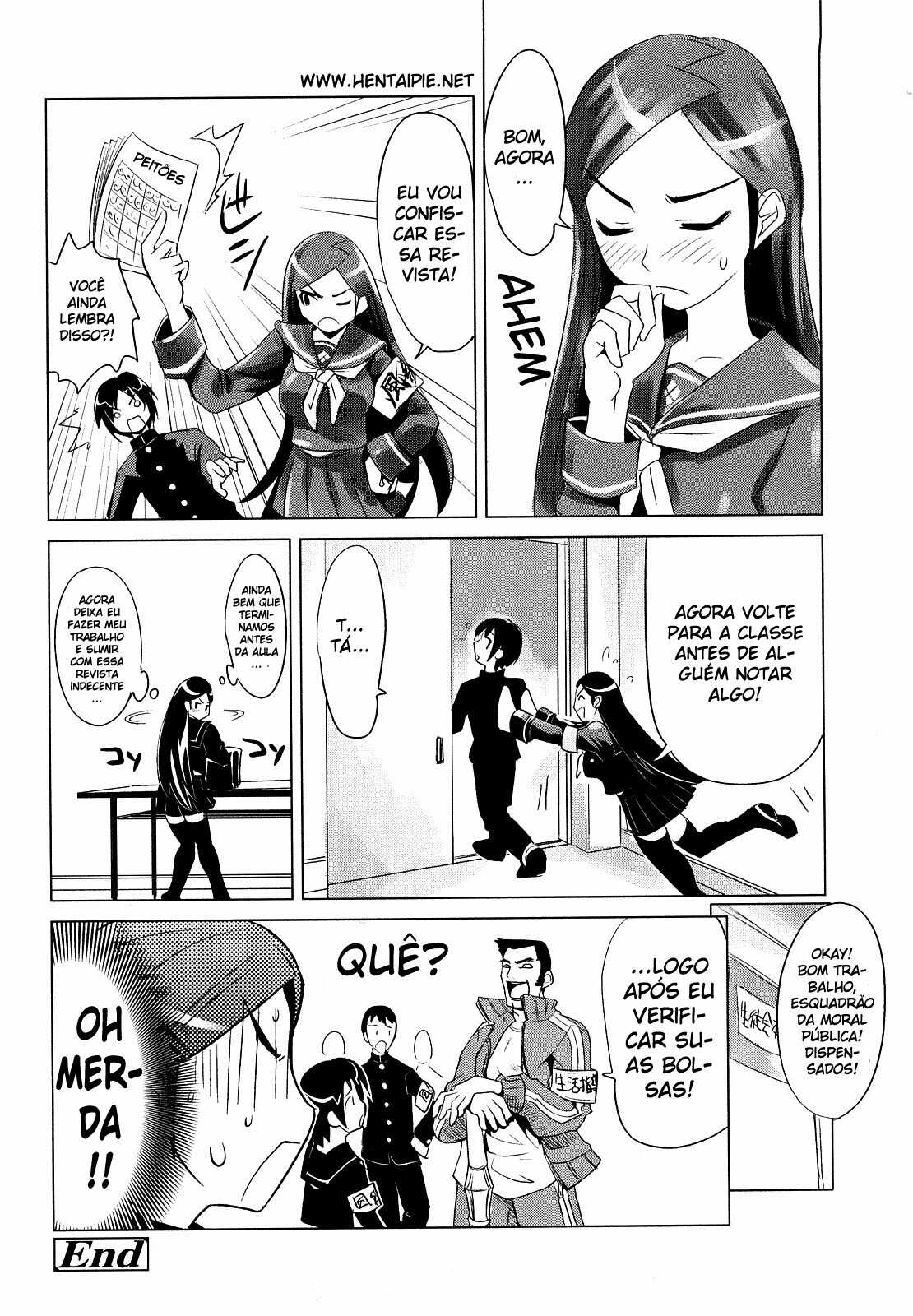 [Moritaka Takashi] Fuuki Iin no Takeda-san | Morals Officer Takeda-san (Nakadashi Saretai) [Portuguese-BR] [hentaipie.net] page 16 full