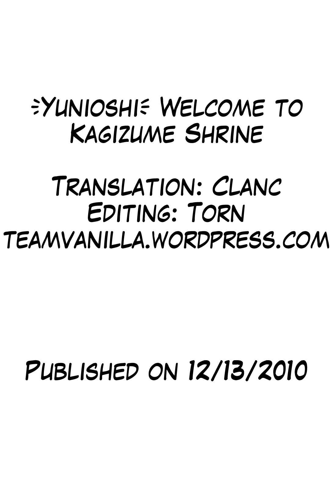 [Yunioshi] Kagizumedou e Youkoso | Welcome to Kagizume Shrine (Chijo de Yajuu) [English] =Team Vanilla= page 23 full