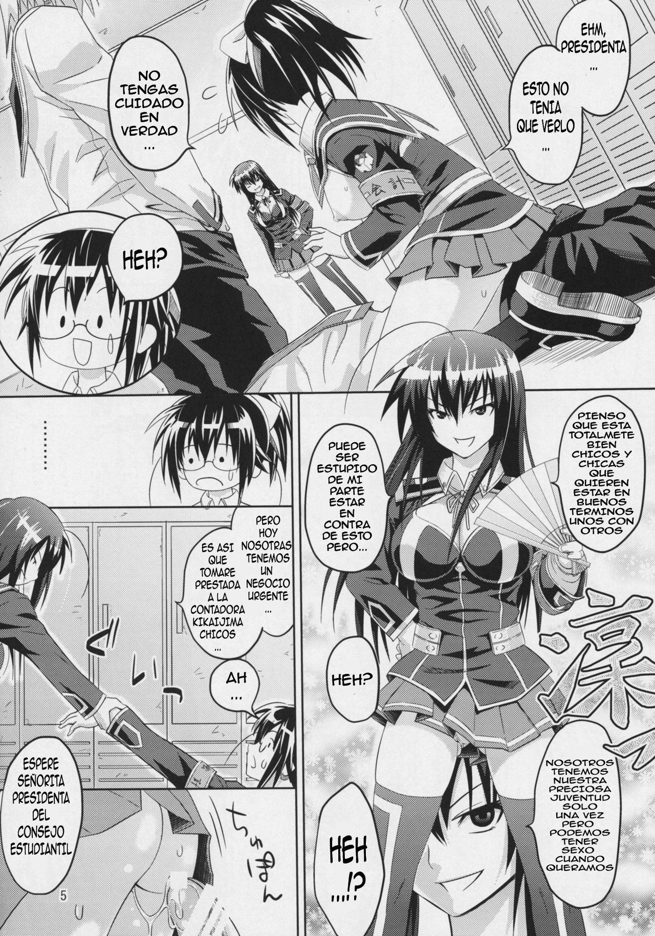 (C77) [Muchi Muchi 7 (Hikami Dan, Sanagi Torajirou)] Kaikei no Oshigoto (Medaka Box) [Spanish] {Kallen-Kozuki} page 7 full