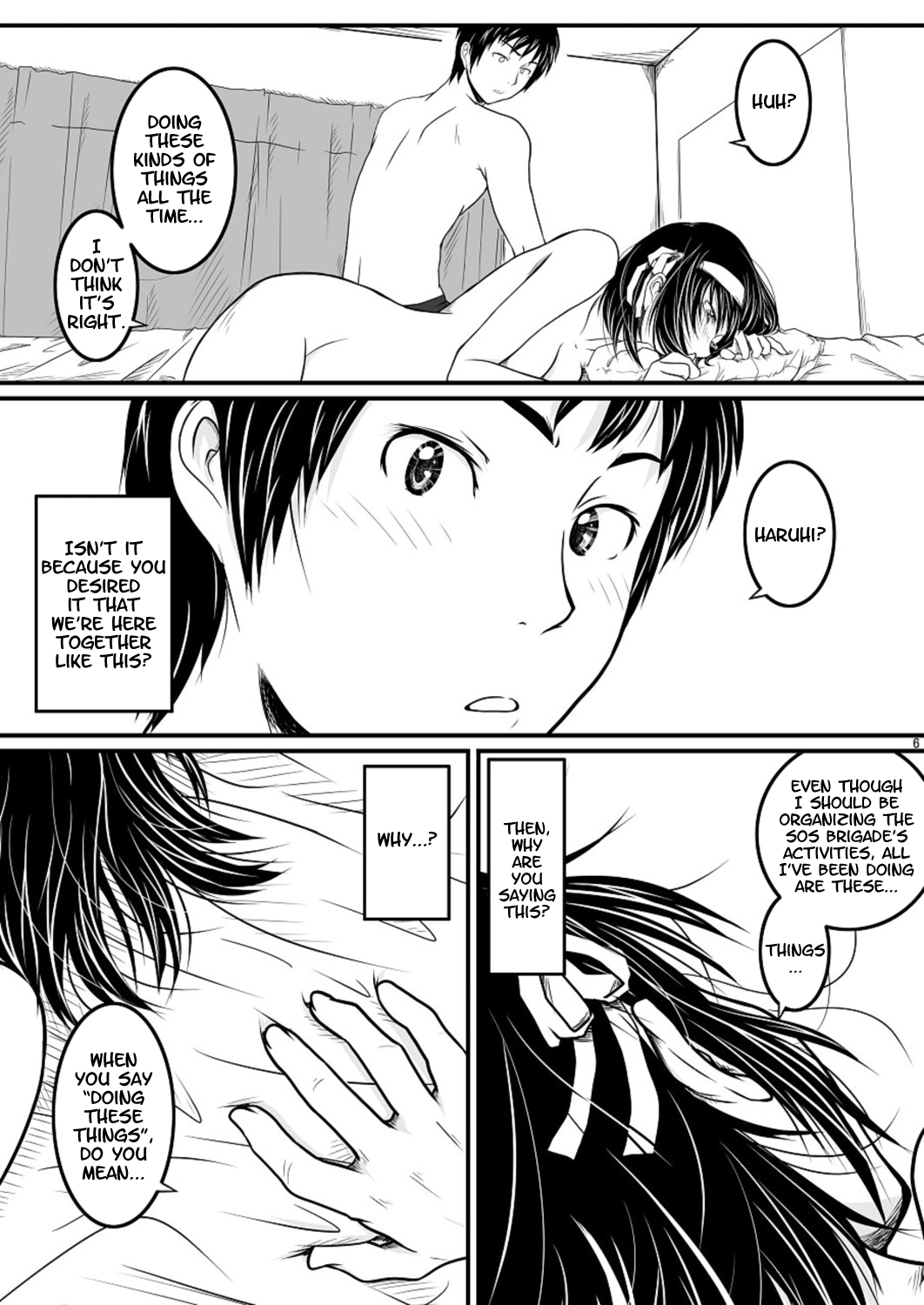 [Mousou Kai no Juunin wa Ikiteiru., TailBell (Kandanchi, Osuzu Akiomi)] Fureai | Contact (Suzumiya Haruhi no Yuuutsu) [English] =LWB= [Digital] page 5 full