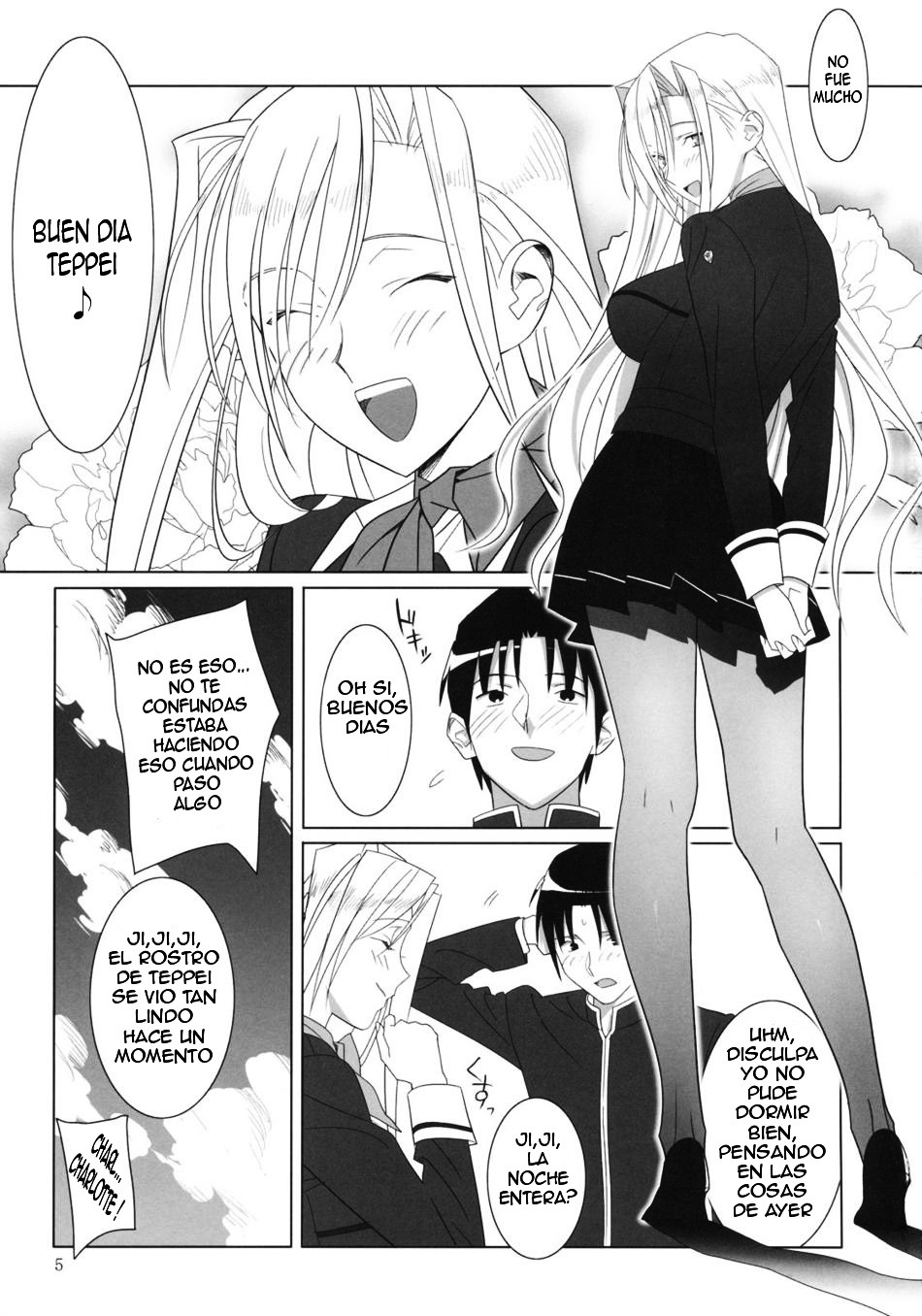 (C76) [Hito no Fundoshi (Yukiyoshi Mamizu)] Admired beautiful flower. | Admirando la bella flor. (Princess Lover!) [Spanish] {Kallen-Kozuki} page 4 full