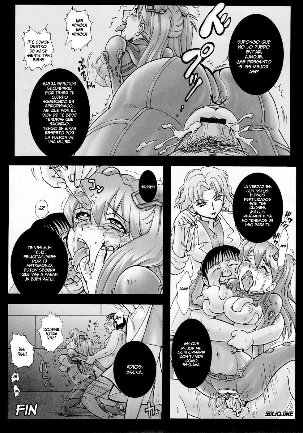 (C77) [Modaetei, Abalone Soft (Modaetei Anetarou, Modaetei Imojirou)] Dorei Suit to Jutai Gang | Slave Suit and Fuck Toy (Neon Genesis Evangelion) [Spanish] {Solid_One} page 24 full