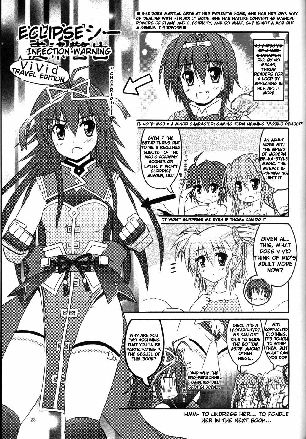 (COMIC1☆04) [Saisho kara Negative (Zakki)] Seiou-sama no ViVid na Itazura (Mahou Shoujo Lyrical Nanoha) [English] [Tonigobe] page 19 full