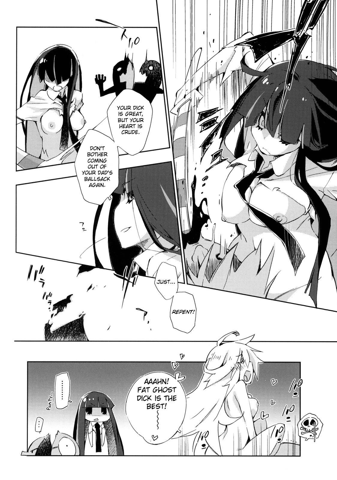 (C79) [Mono x Chro (Kokonoka)] ¿inmoral unmoral? (Panty & Stocking with Garterbelt) [English] =Little White Butterflies= page 21 full