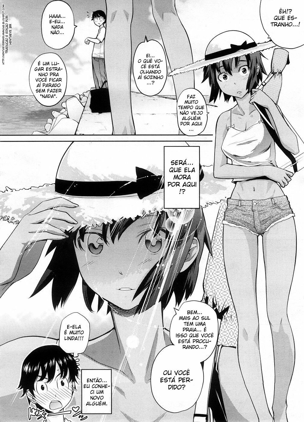 [Teri Terio] Umi de Aetara | If we could meet by the sea (COMIC Megastore 2008-10) [Portuguese-BR] [HentaieyeBR] [Decensored] page 2 full