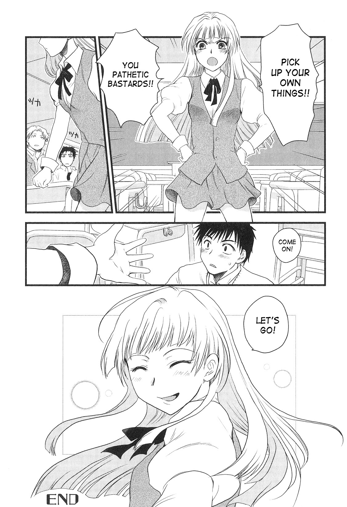 [Shirogoma Rai] Issho ni Arukeba Kowakunai - It is not Scary if Walking Together. (Futanarikko High! 2) [English] [SaHa] page 16 full