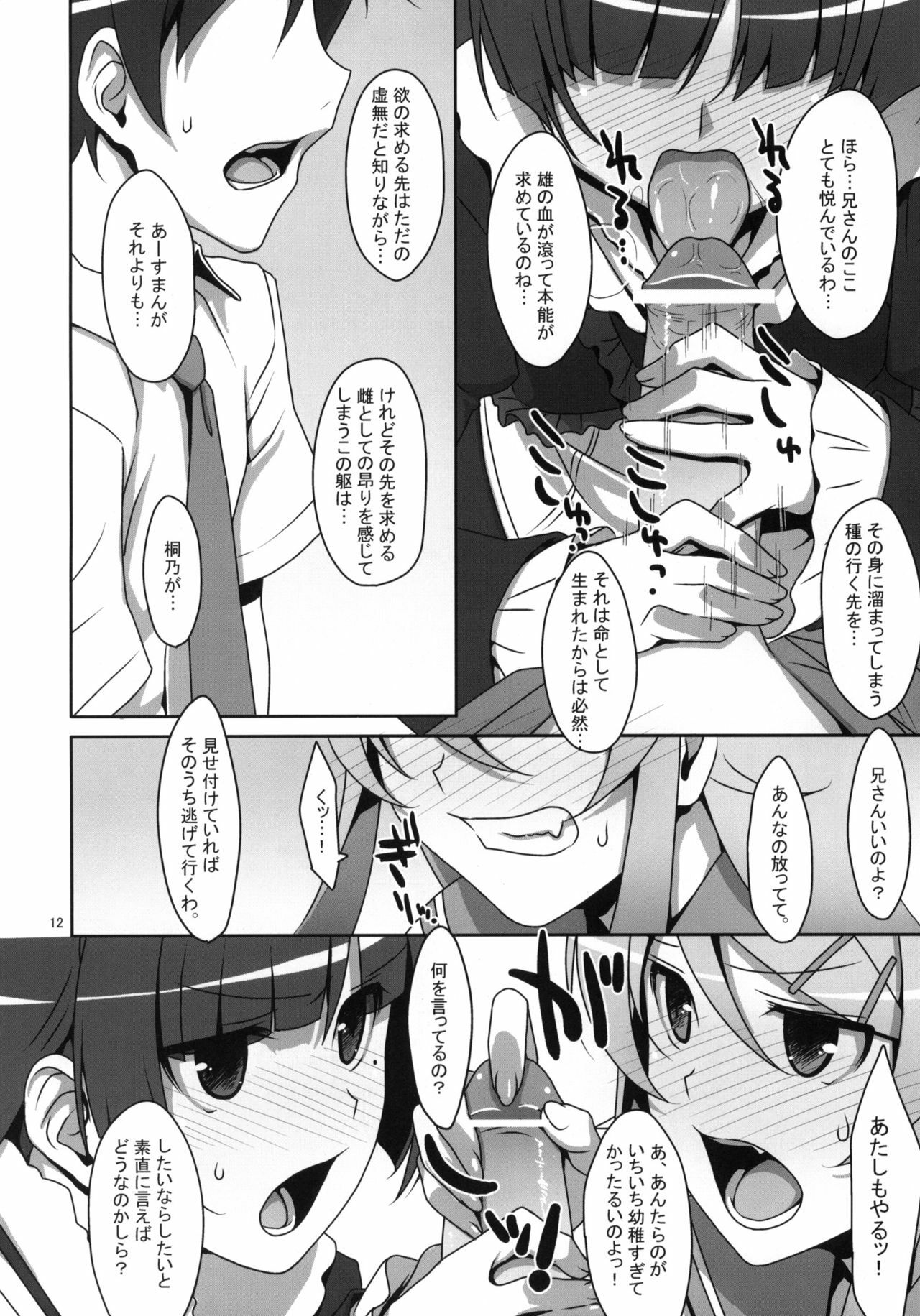 (C79) [TIES (Takei Ooki)] Kuroneko to Imouto ni Kenka Suru Hodo Aisarete Nemurenai Hon (Ore no Imouto ga Konna ni Kawaii Wake ga nai) page 11 full