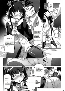 (C79) [SNOB NERD WORKS (Sameda Koban)] Ore no Kuroneko Maji Shironeko ni Narumade Bukkake Tara Dounaruno？ (Ore no Imouto ga Konna ni Kawaii Wake ga nai) [Portuguese-BR] [Kyousuke] - page 5