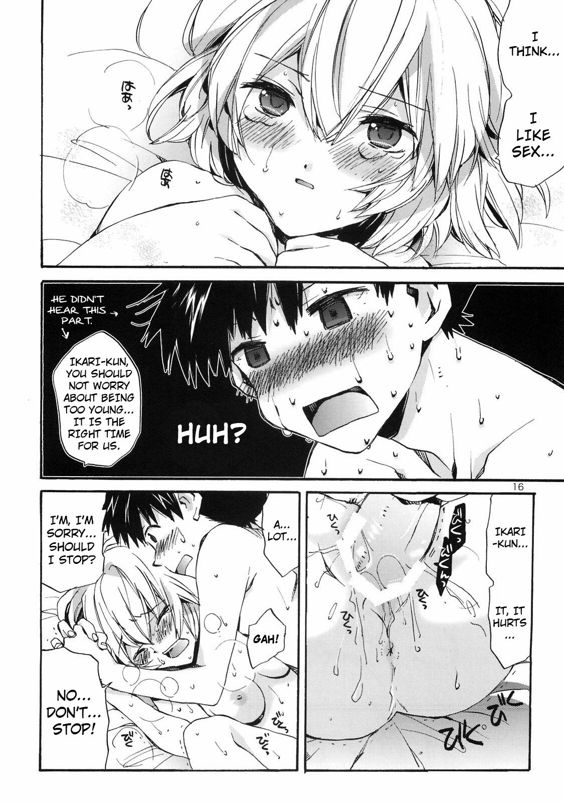 (Shota Scratch 9) [Aihara-Otome (Yamada Nyoriko)] Shinji to Ayanami ga Love Love | Love Rei X Shinji (Neon Genesis Evangelion) [English] ==Strange Companions== page 15 full