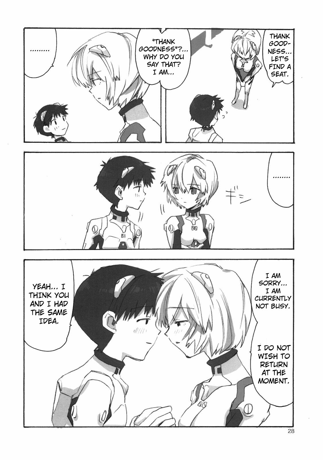 (Shota Scratch 9) [Aihara-Otome (Yamada Nyoriko)] Shinji to Ayanami ga Love Love | Love Rei X Shinji (Neon Genesis Evangelion) [English] ==Strange Companions== page 27 full