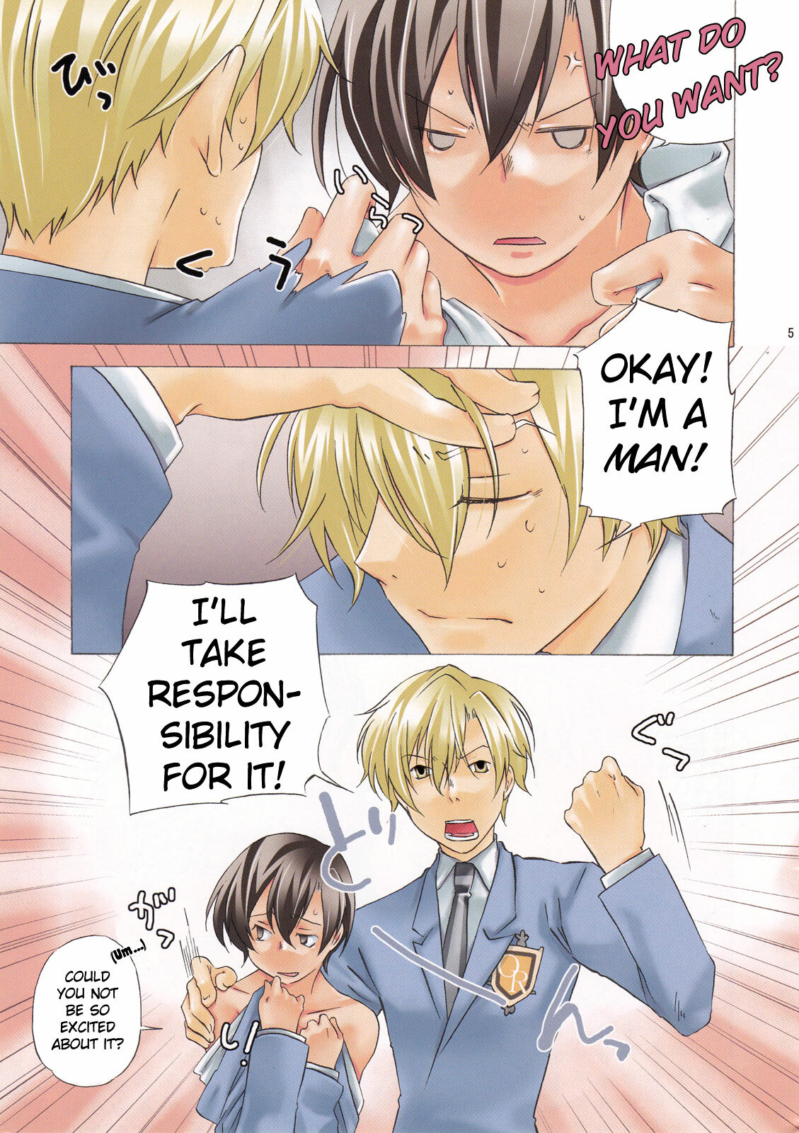 (Uki*Doki Ouran-sai) [Ichinichi Sanjou (Jinguu Kozue)] Inu to Ousama | The Dog and The King (Ouran High School Host Club) [English] [Futari Wa Pretty Anon] page 5 full