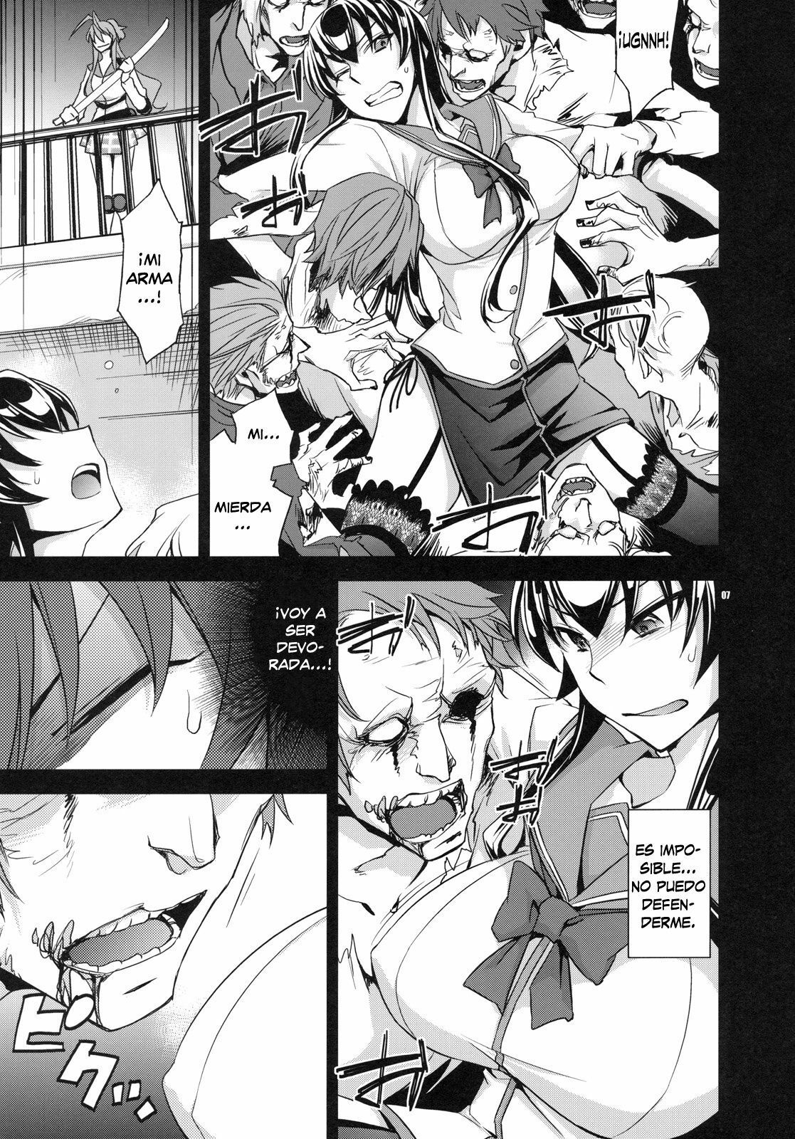 (C79) [Crazy9 (Ichitaka)] RAPE OF THE DEAD (HIGHSCHOOL OF THE DEAD) [Spanish] [Biblioteca Hentai] page 6 full