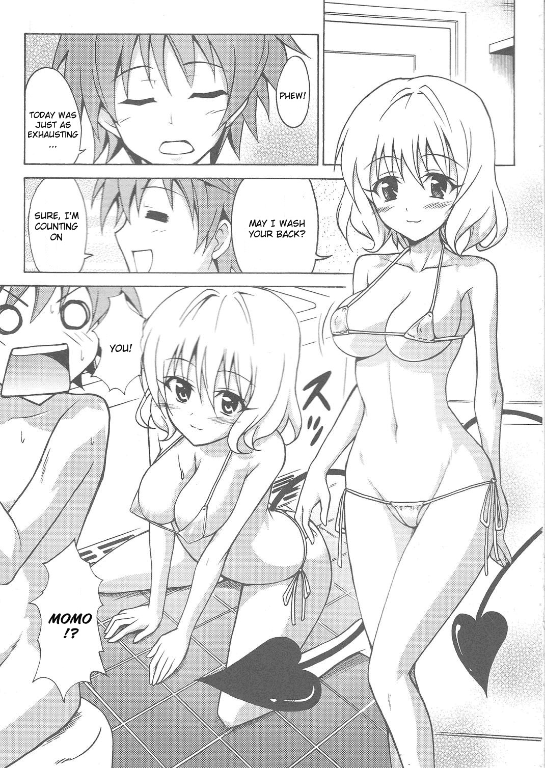 (C79) [TORA MACHINE (Kasukabe Taro)] Bathroom with Momo! (To Love-Ru) [English] {CGrascal} page 2 full