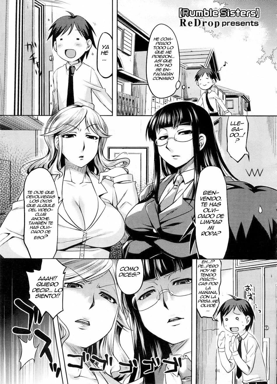 [ReDrop] Rumble Sisters (COMIC Megastore 2008-09) [Spanish] [Biblioteca Hentai] [Decensored] page 1 full