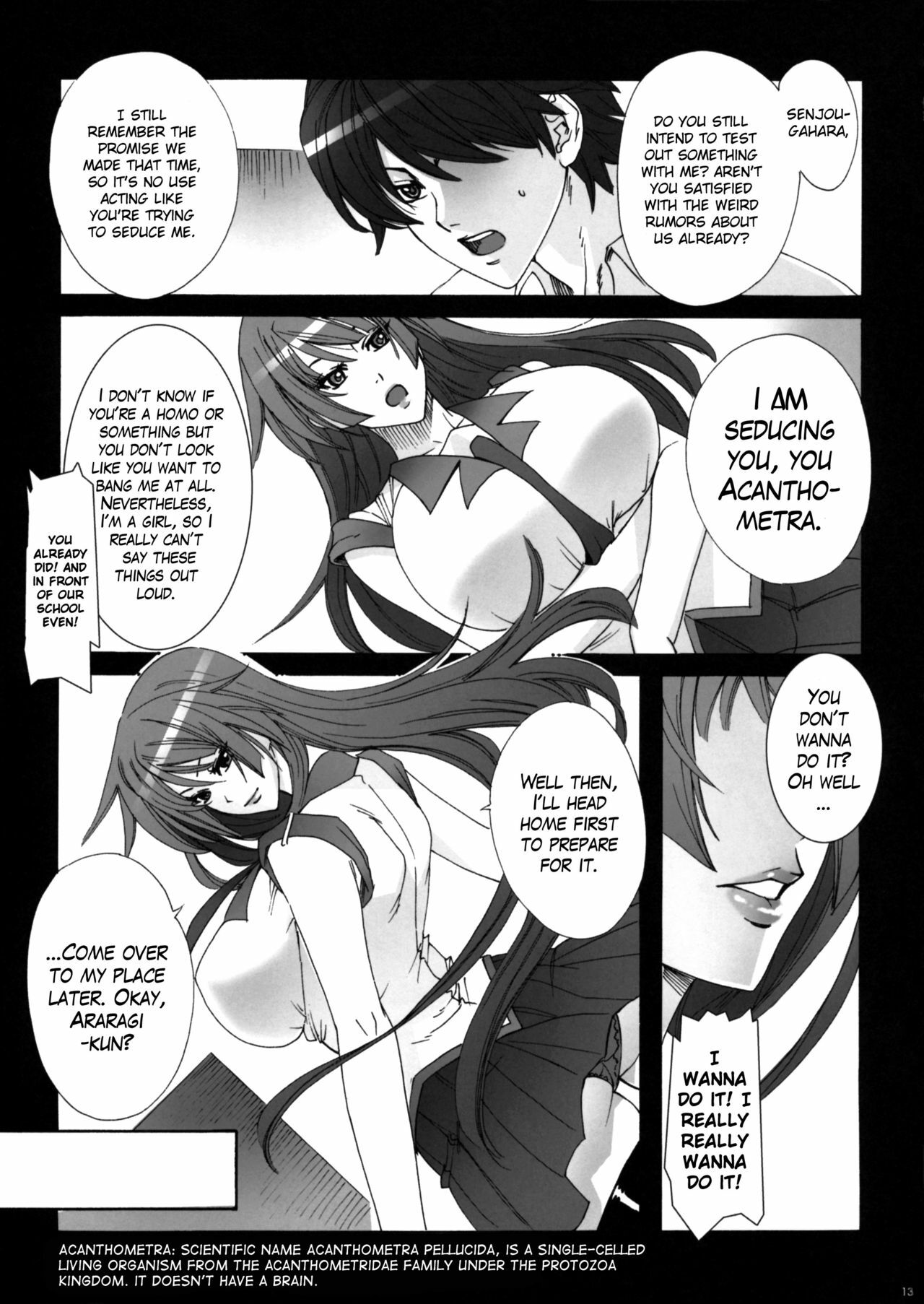 (C77) [MAIDOLL (Fei)] Soumonogatari | Twin Monogatari (Bakemonogatari) [English] {doujin-moe.us} page 12 full