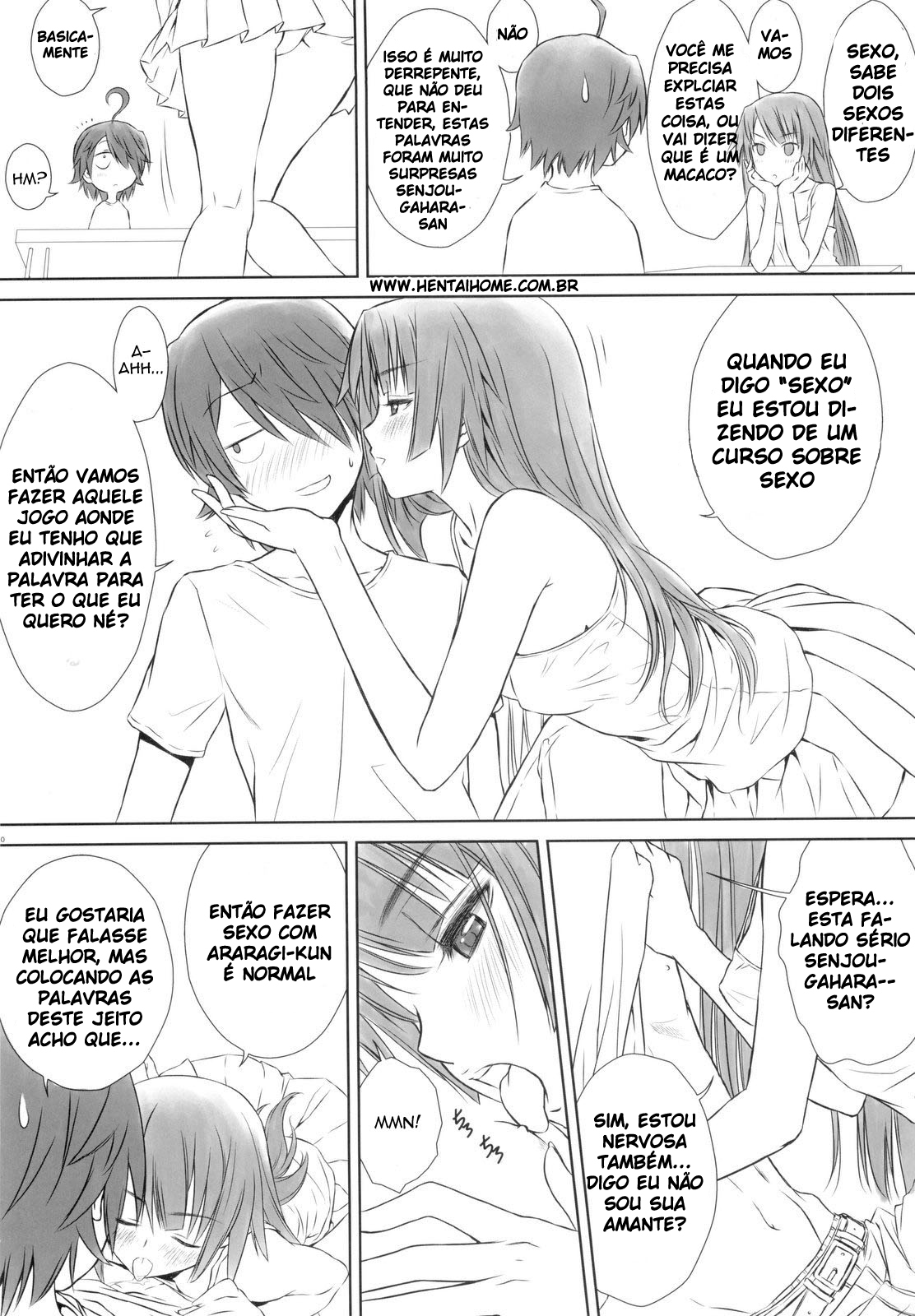 (C77) [T2 ART WORKS (Taka Tony)] Hitagi ONESIDE (Bakemonogatari) [Portuguese-BR] [HentaiHome] page 19 full