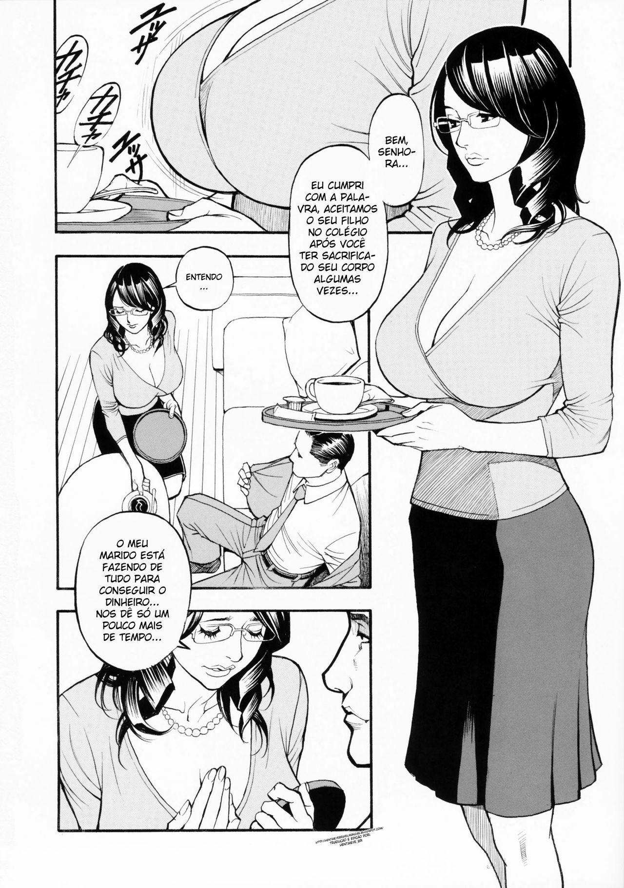 [Izayoi Seishin, Yamasaki Masato] Ochita Koukyuu Tsuma Yuriko Ch. 2 (Boshi Double Soukan) [Portuguese-BR] page 3 full