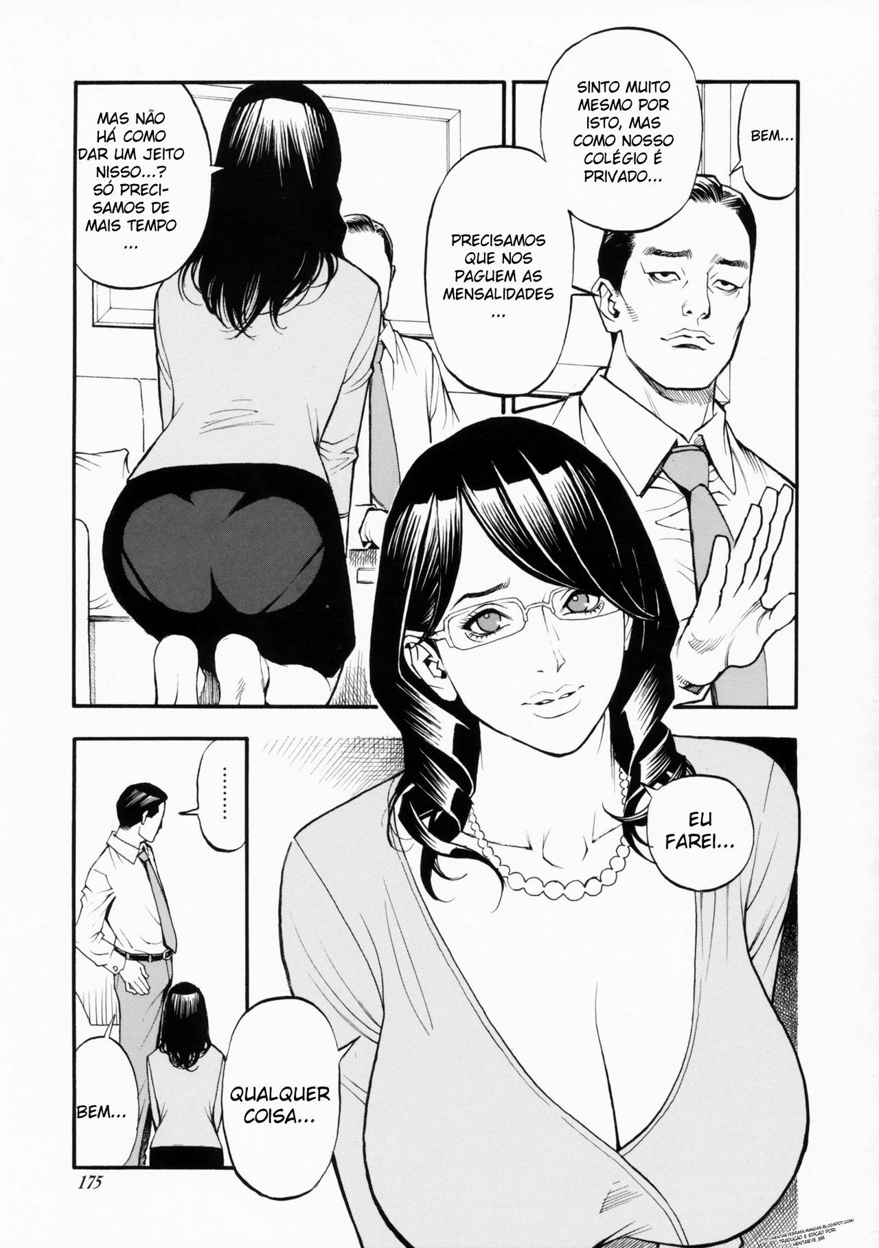 [Izayoi Seishin, Yamasaki Masato] Ochita Koukyuu Tsuma Yuriko Ch. 2 (Boshi Double Soukan) [Portuguese-BR] page 4 full