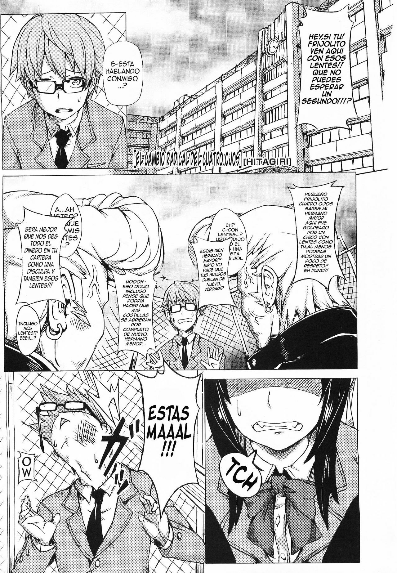 [Hitagiri] Gyakuten Megane | El cambio radical del cuatro ojos (COMIC Megastore 2009-12) [Spanish] [Kallen-Kozuki] page 1 full